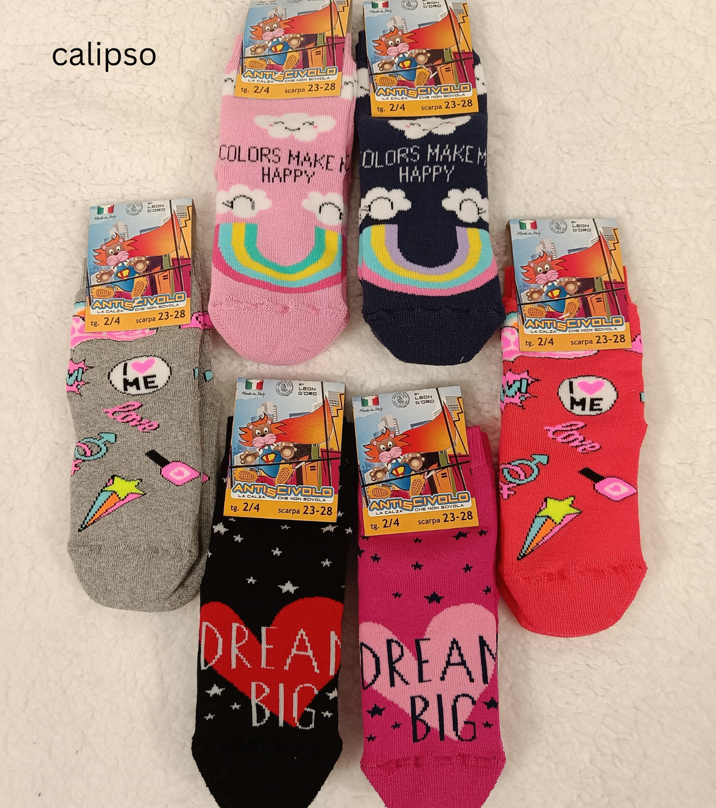 GIRL'S SOCKS 310 no-slip Tellini S.r.l. Wholesale Clothing